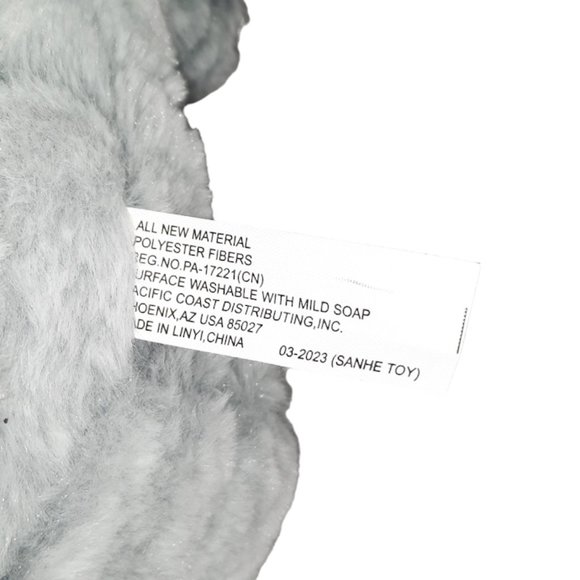 2023 PetSmart Lucky The Cat Squeaker Gray & Red Plaid Pet Plush Toy 10" NEW - Picture 7 of 7